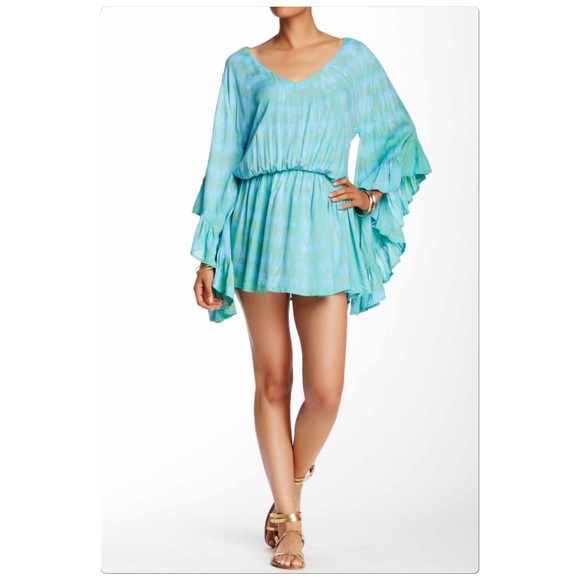 The Fern Elastic Waist Dress w/Dramatic Sleeves - Picture 1 of 3